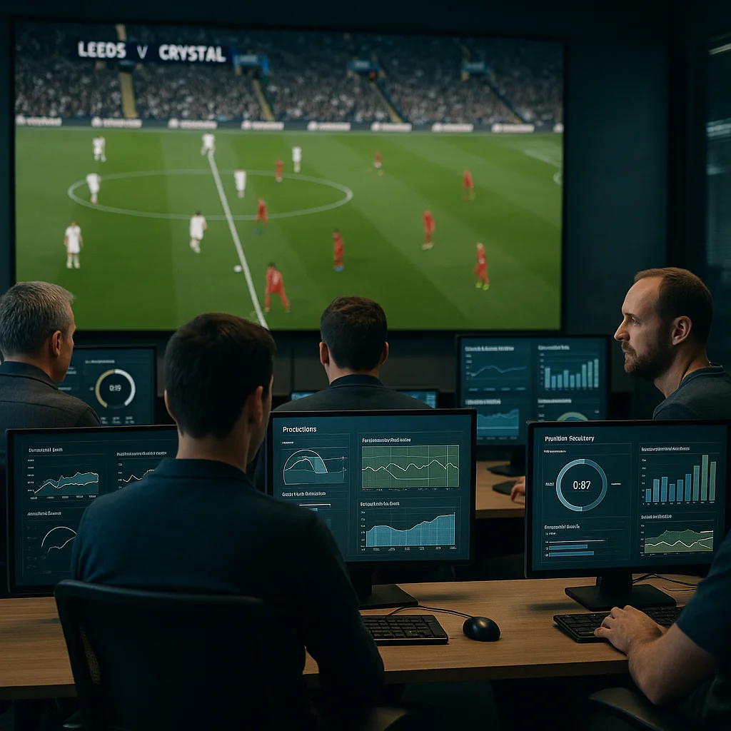 Leeds vs Crystal Palace – Elland Road Under Pressure | BTTS & Over 2.5 football match scene