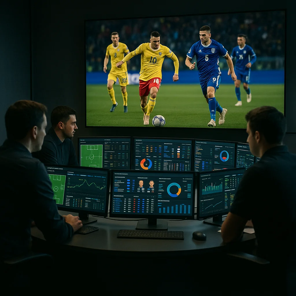 Romania vs Bosnia & Herzegovina – Nations League Pressure | BTTS & Over 2.5 football match scene